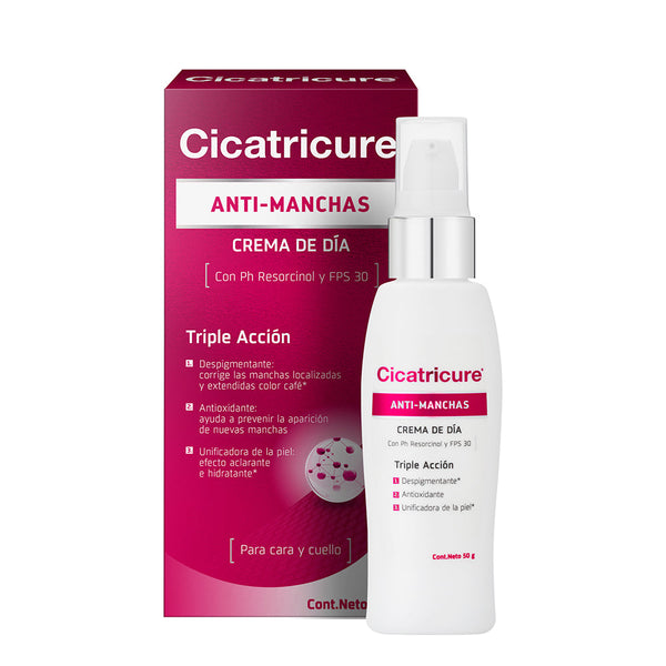 Cicatricure Anti-Stains Day Cream 50g, Triple Depigmenting, FPT 30, Results in 4wks.