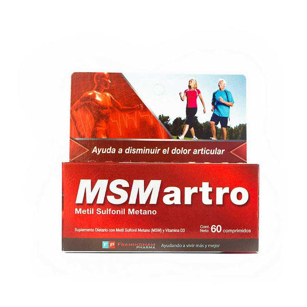MSM Joint Pain Relief Supplement with Natural Antioxidants and Vitamins - 60 Tablets Ea.