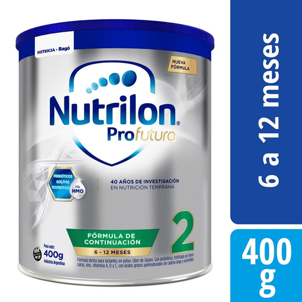 Nutrilon Infant Lactlea Formula In Powder Profutura 2 (400Gr / 13.52Oz) - Suitable for Lactose Intolerant Babies with Prebiotics, Omega 3 & 6, DHA & ARA, Nucleotides, LCP & Iron, Calcium, Zinc & Vitamins A, D & C