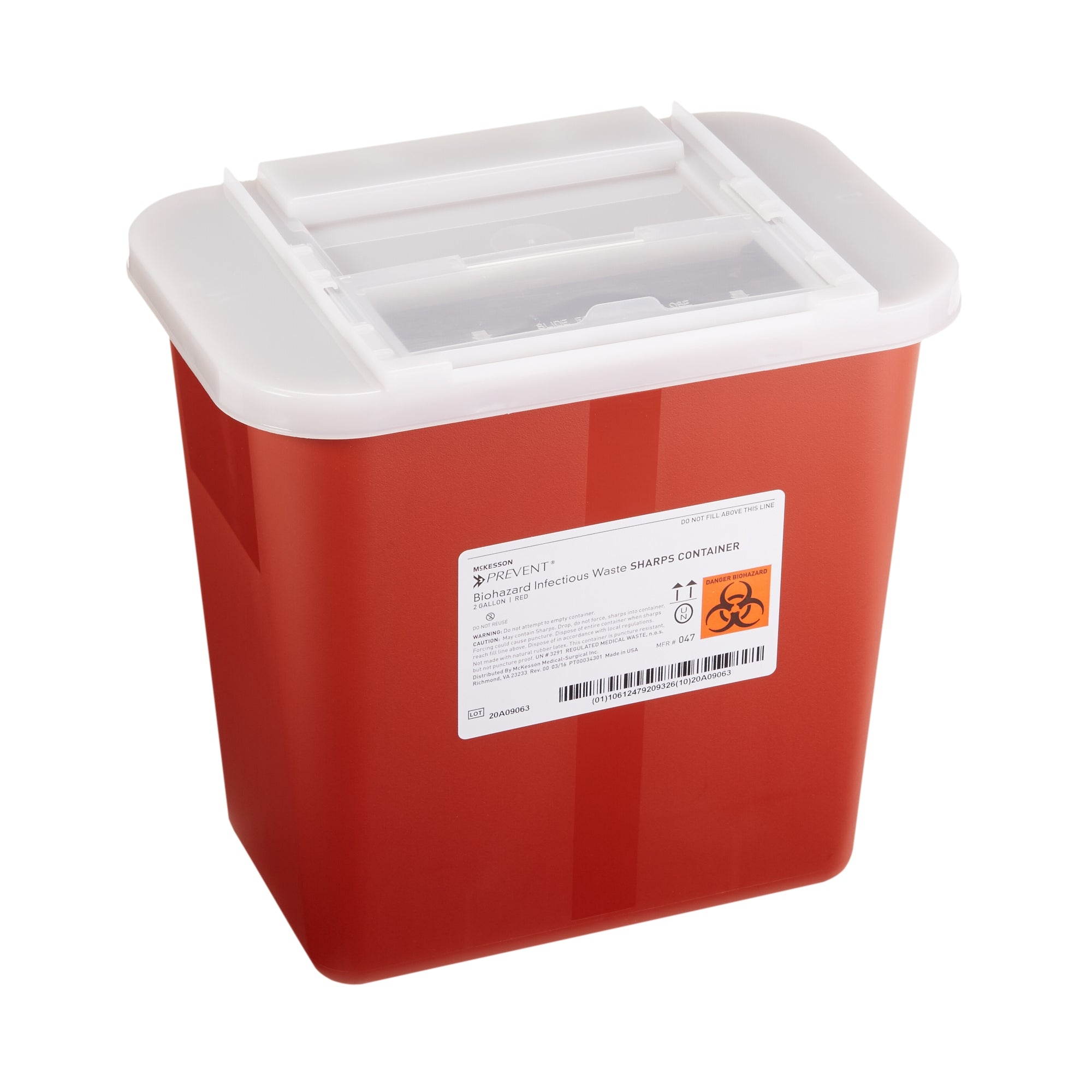 McKesson Prevent® 2 Gal Sharps Container - Secure & Puncture-Resistant
