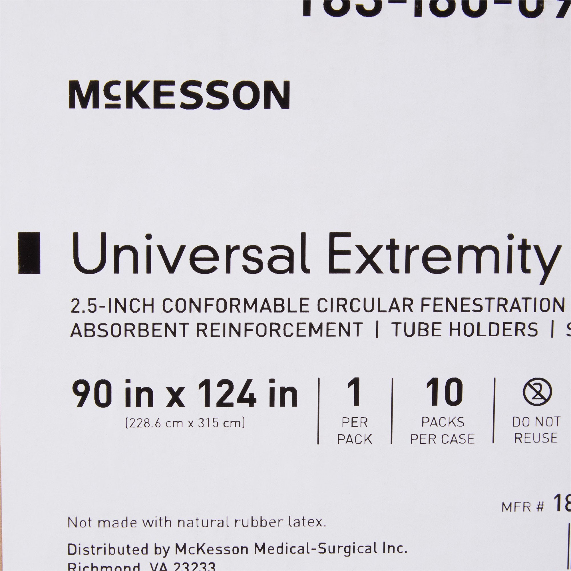 McKesson Sterile Universal Extremity Orthopedic Drape, 90 x 124 Inch (10 Units)