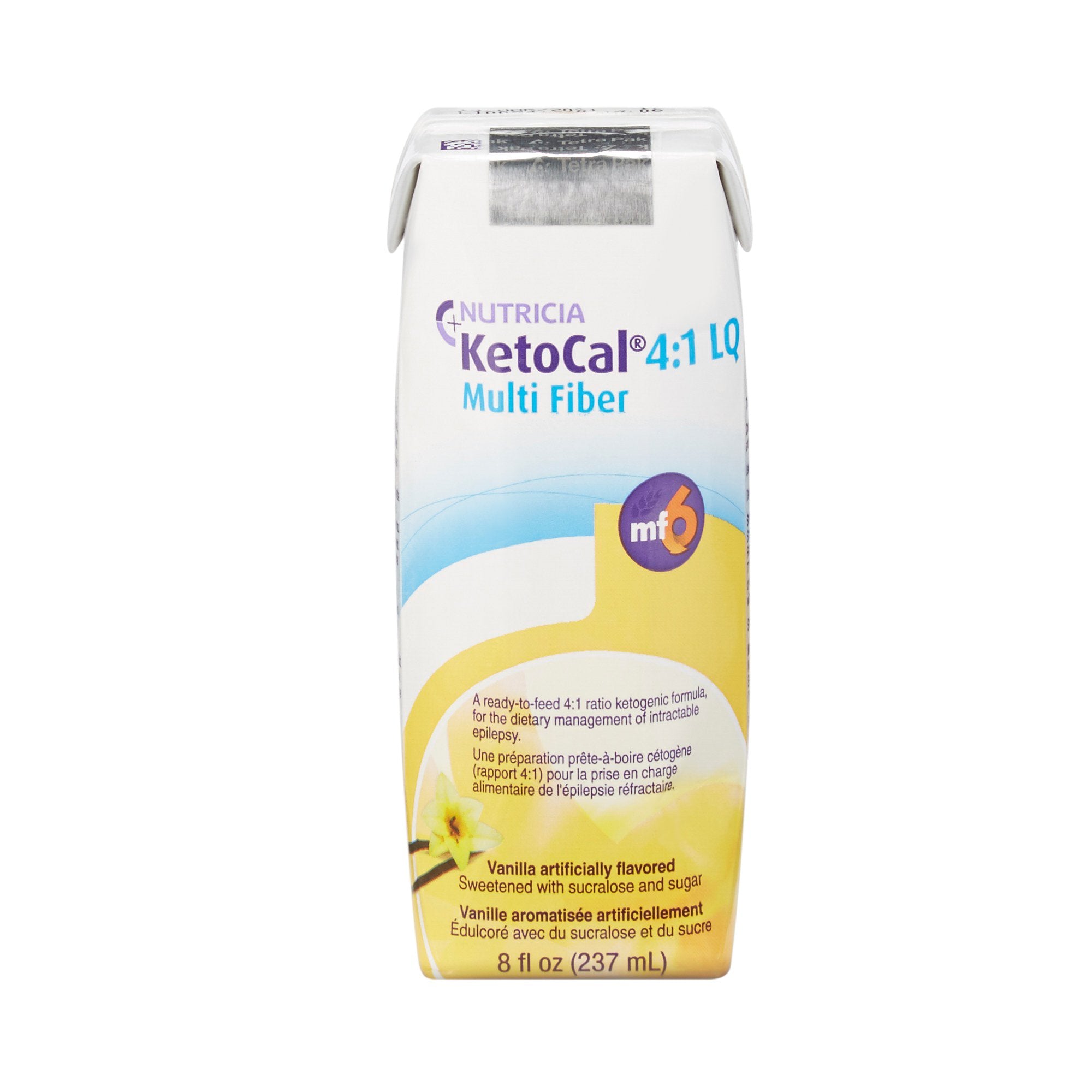KetoCal® 4:1 LQ Vanilla Ketogenic Formula for the Dietary Management of Intractable Epilepsy, 8-ounce carton (27 Units)