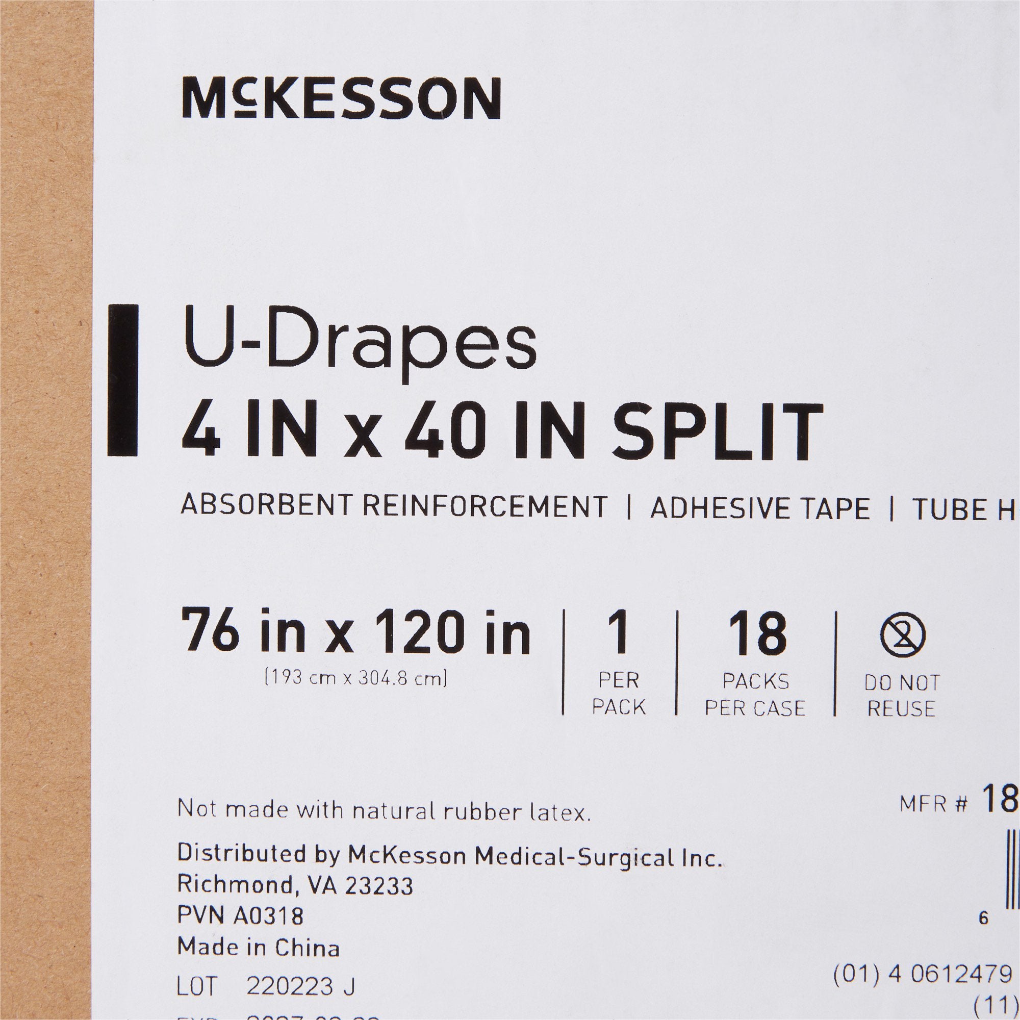 McKesson Sterile Orthopedic U-Drape, 76 x 120 Inch (1 Unit)