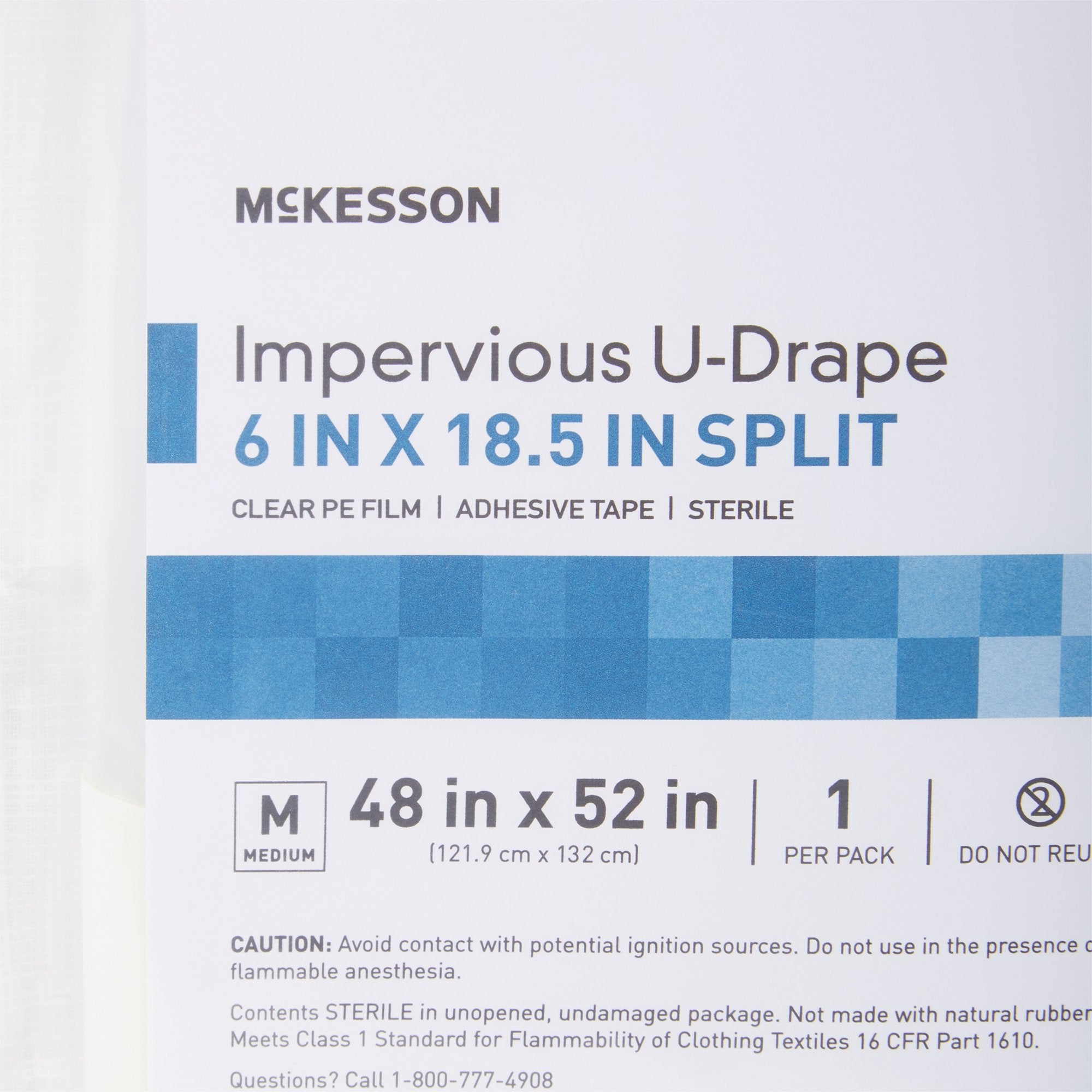 McKesson Impervious U-Drape, 52 x 48 Inch (25 Units)