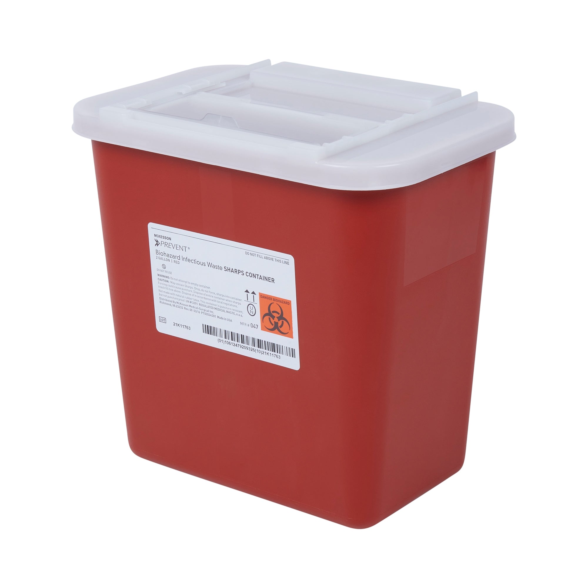 McKesson Prevent® 2 Gal Sharps Container - Secure & Puncture-Resistant