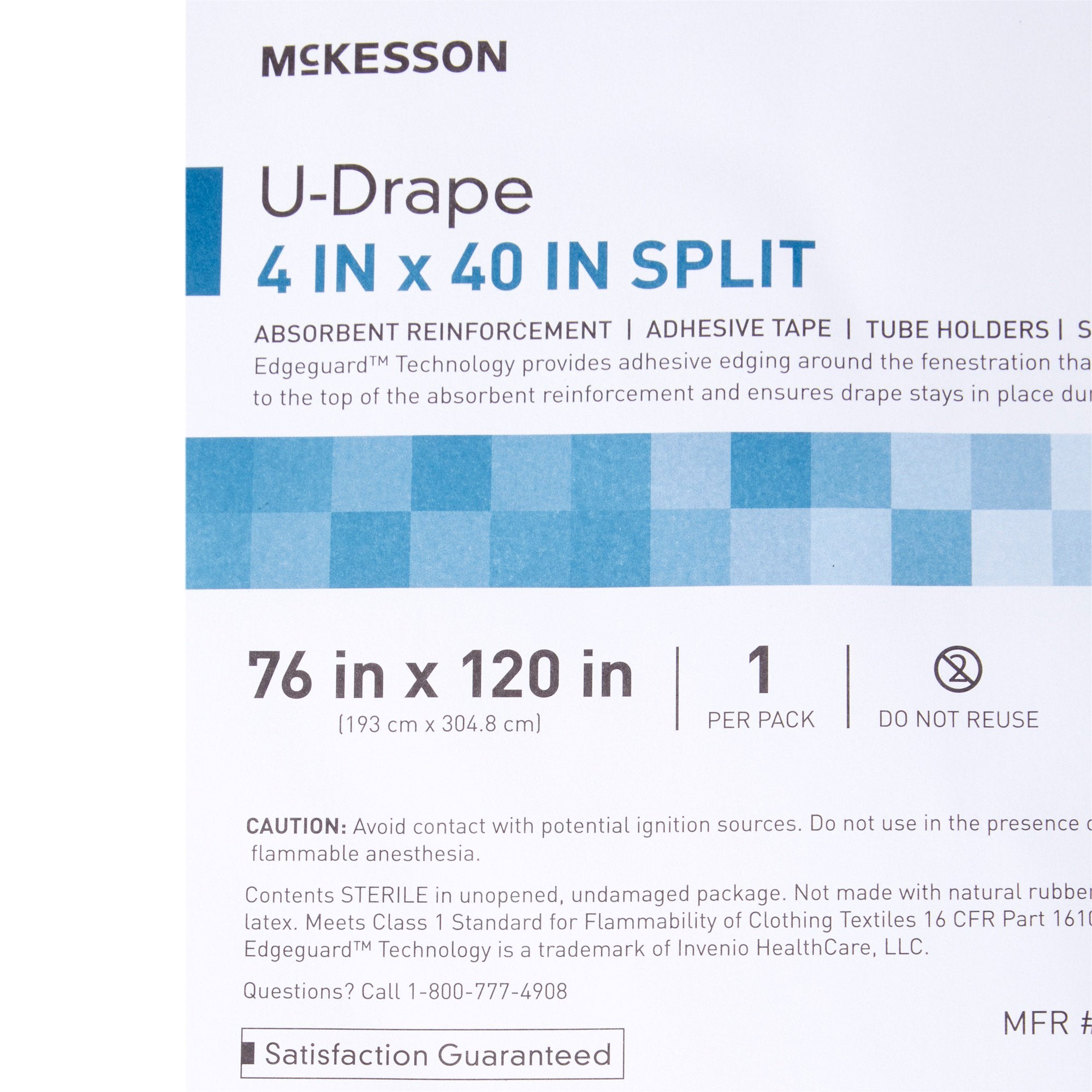 McKesson Sterile Orthopedic U-Drape, 76 x 120 Inch (18 Units)