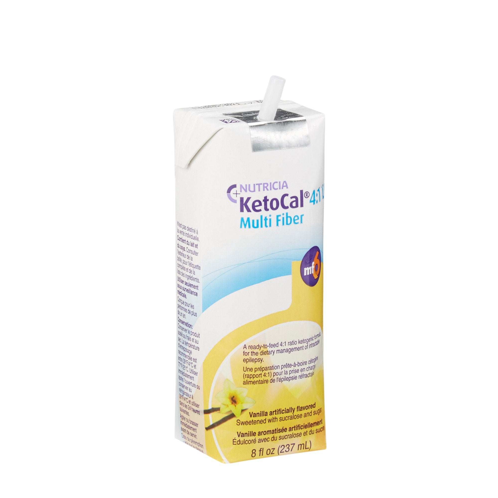 KetoCal® 4:1 LQ Vanilla Ketogenic Formula for the Dietary Management of Intractable Epilepsy, 8-ounce carton (27 Units)