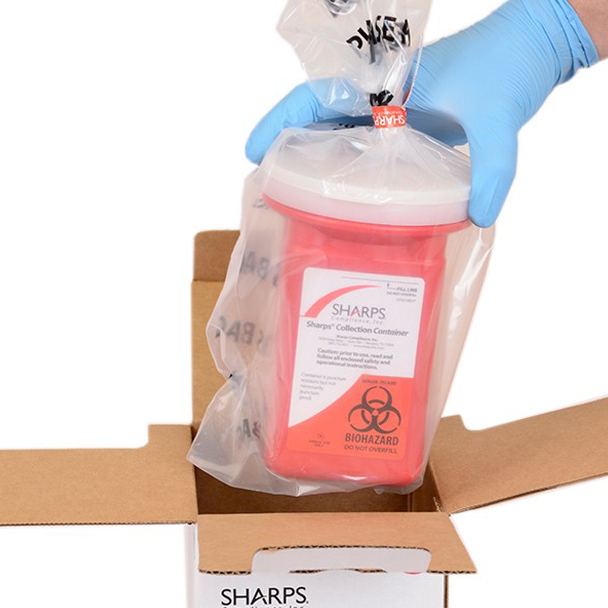 Sharps Recovery System™ Mailback Sharps Collector, 1 Quart, 4½ x 4½ x 7 Inch (1 Unit)