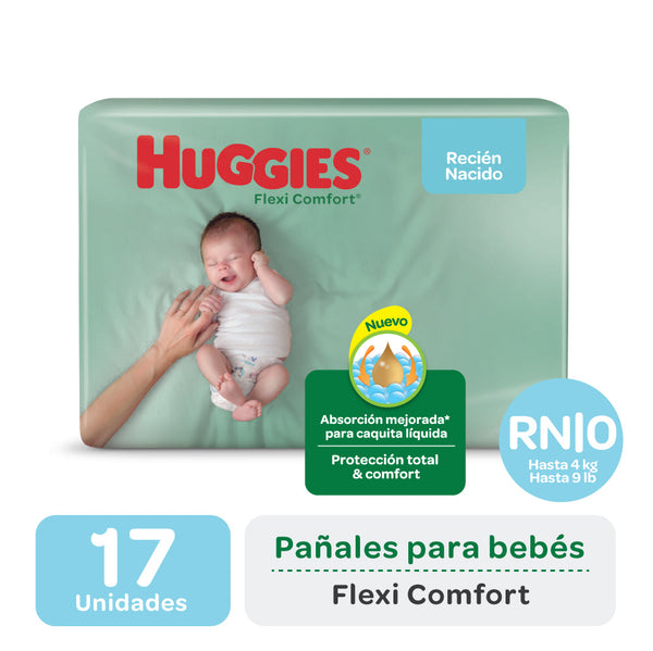 17 Units of Huggies Flexi Comfort Diapers with X-Shaped Channels & Wetness Indicator