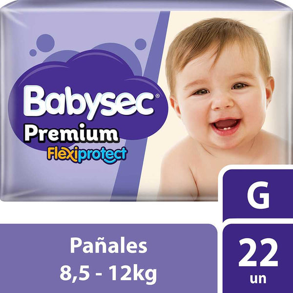 Babysec Premium G Diapers (22 Units) - Breathable Cover, Wetness Indicator, Hypoallergenic & Odor Control