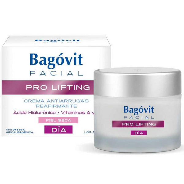 Bagovit Pro Lifting Day Firming Cream (55Gr / 1.94Oz Ea.)- Hyaluronic Acid, Vitamins A & C, Filters UV-B & UV-A