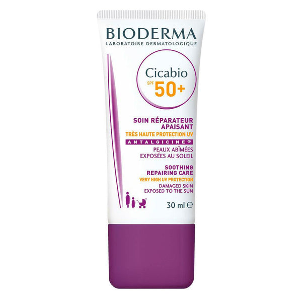 Bioderma Cicabio Facial Sunscreen Cream SPF 50+(30Ml / 1.01Fl Oz) UVA & UVB Protection with Natural Ingredients