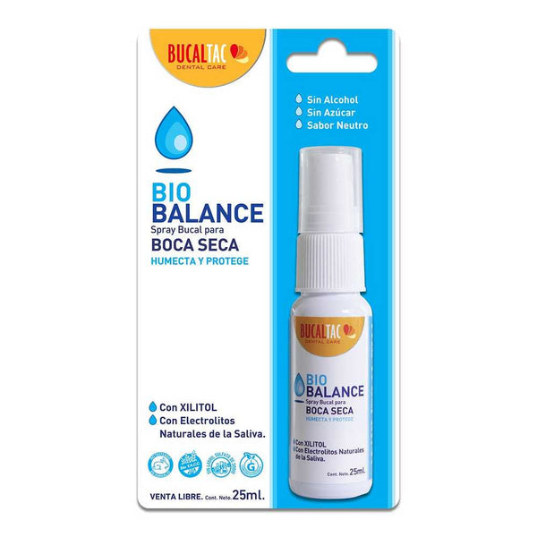 Bucal Tac Tac Bio Balance Mouth Sec Oral Spray (25ml / 0.84fl oz): Alcohol-Free, Sugar-Free, Xylitol & Natural Saliva Electrolytes for Non-Cariogenic Sweetening