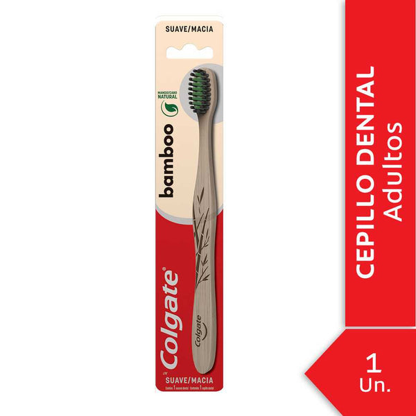 Colgate Bamboo Charcoal Toothbrush with Natural Biodegradable Handle - 1 Unit