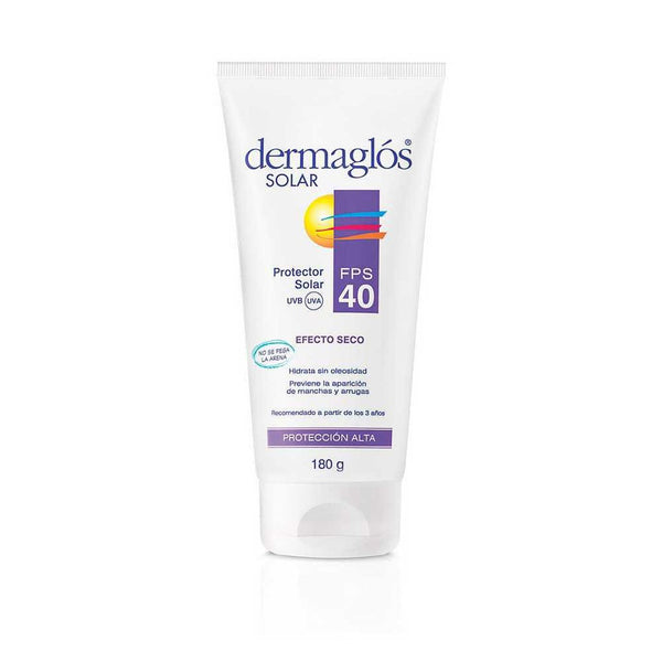 Dermaglos Solar SPF40 Dry Effect Sunscreen(180Gr / 6.34Oz) 80-Minute Water Resistant UVA/UVB Protection