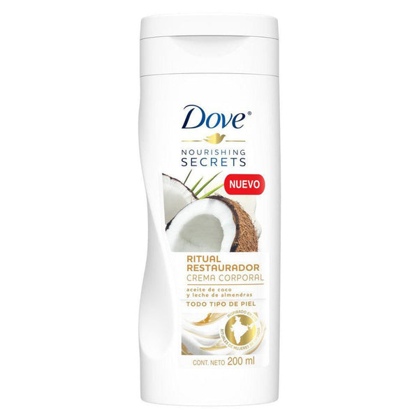 Dove Nourishing Secrets Coconut and Almonds Body Cream (200ml/6.76fl oz) ‚ Hydrate, Soften and Protect Skin with Vitamin E