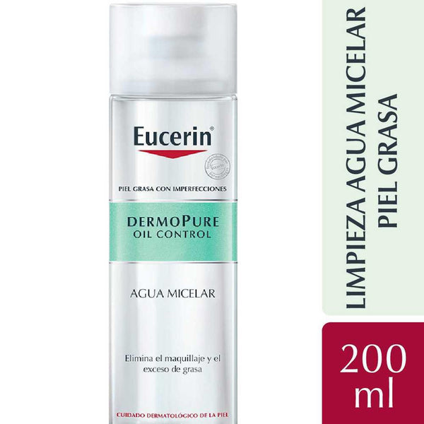 Eucerin Dermopure Oil Control Micellar Water (200ml/6.76Fl Oz) : Cleanses Skin without Irritation & Increases Hydration -