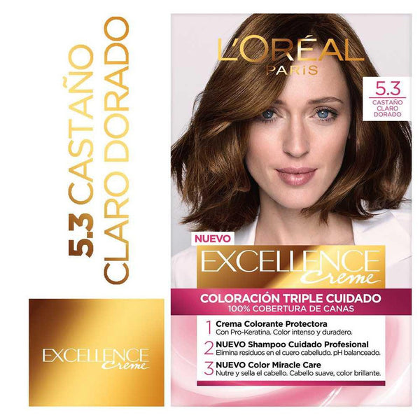 Excellence Permanent Hair Coloring Creme 53 Golden Chestnut (47Gr / 1.65Oz): Protect, Enhance, and Revive Your Hair Color for Long-Lasting Results