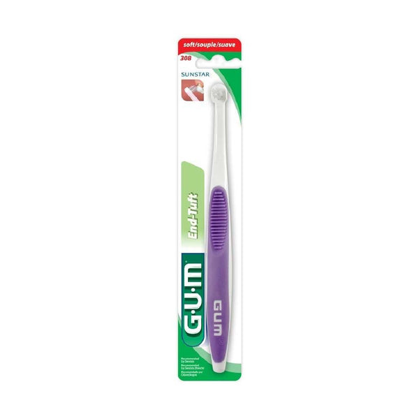 Gum End-Tuft 308 Tapered Toothbrush: Ergonomic Design for Cleaning Hard-to-Reach Areas