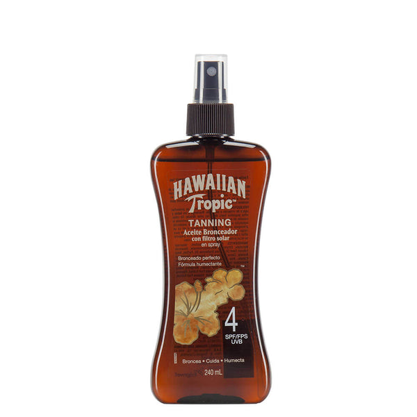 Hawaiian Tropic Tanning Oil with SPF 4 for a Definition Glow - 240ml / 8.11fl oz