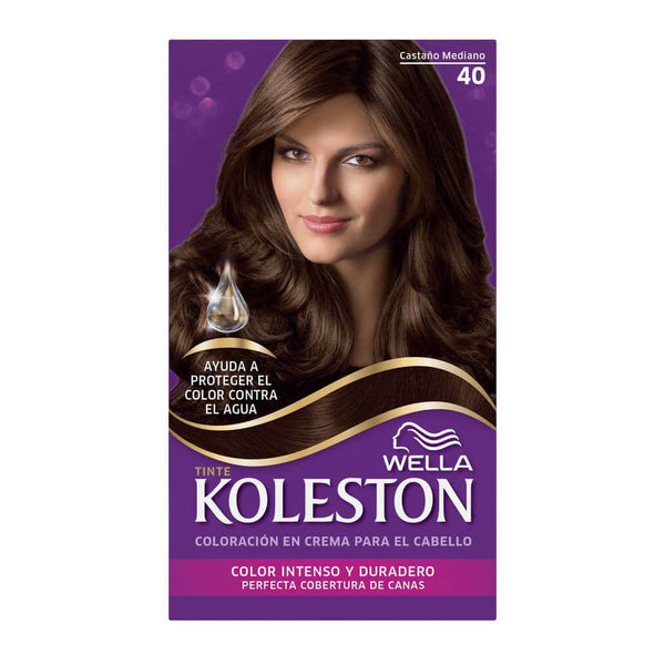 Koleston Hair Coloring Kit 40 Medium Brown - 1 Pack | Professional Hair Dye Kit