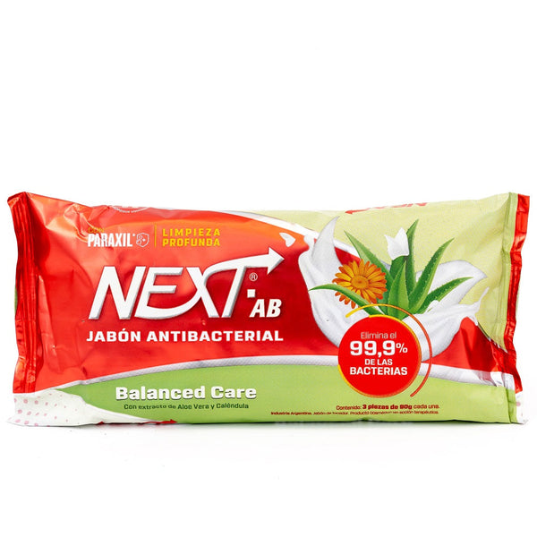 Next Ab Balanced Care Soap - Triple-Action Formula with Natural Ingredients for All Skin Types 270Gr / 9.12Oz