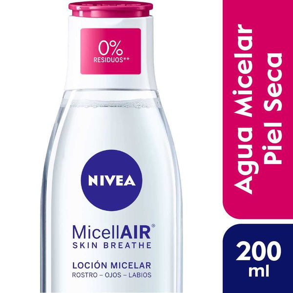 Nivea Micellar Dry Skin Facial Lotion: Makeup Remover & Tonic (200ml/6.76fl oz) - Vegan, Recycled Bottle, No Residue