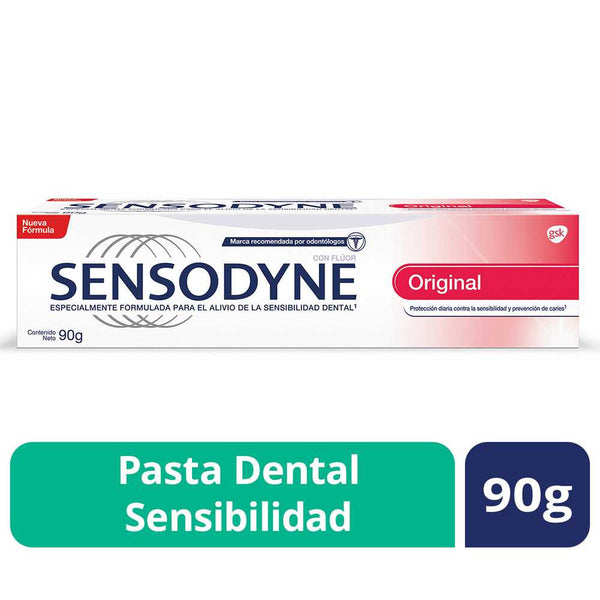 Sensodyne Original Toothpaste: 90G / 3.17Oz For Sensitive Teeth, Fluoride-free Formula with Enamel Strengthening, Cavity Protection and More