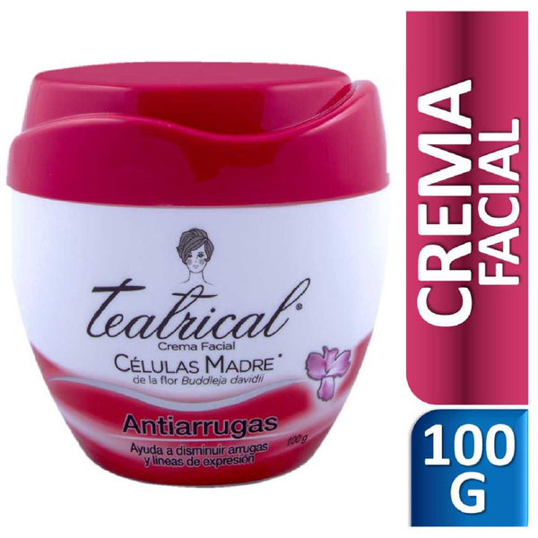 Teatrical Anti-Wrinkle Facial Cream: Natural Ingredients, Collagen & Elastin, Non-Greasy Formula, Paraben-Free 100G / 3.52Oz